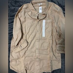 Banana Republic Beige Slim Fit Shirt. Size L. NEW with tags